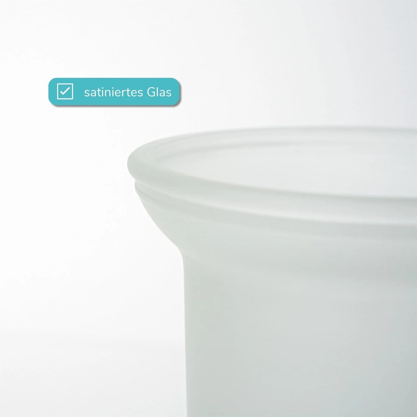 eluno Ersatzglas WC-Garnitur satiniert milchig Toilettenbürste - Bild 3