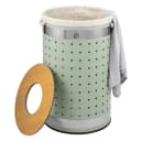 eluno Wäschetonne rund 50L mit Deckel und Wäschesack Mint Bild 2