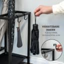 eluno Schuhregal mit Schirmständer Schwarz 4 Ablagen Bild 5