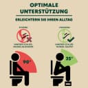 eluno Toilettenhocker Bambus Schwarz Zusammenklappbar Bild 3