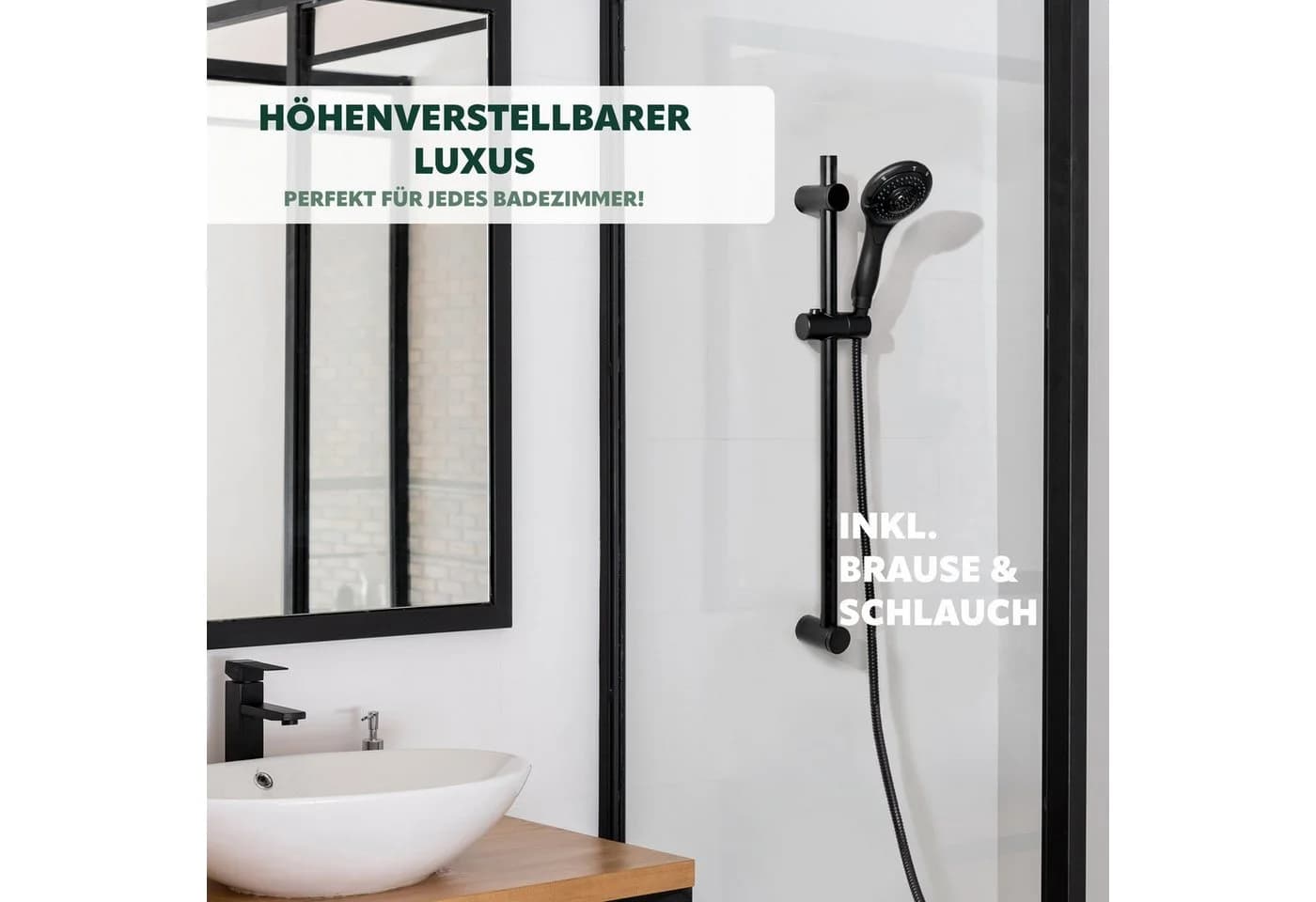 bremermann Brausestangenset Edelstahl 5 Strahlarten