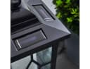 hofstein LED Solarleuchte Garten schwarz Metall Bild 3