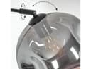 hofstein Stehlampe Schwarz/Rauch Metall/Glas Marmorfuß E27 Bild 3