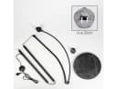 hofstein Stehlampe Schwarz/Rauch Metall/Glas Marmorfuß E27 Bild 5