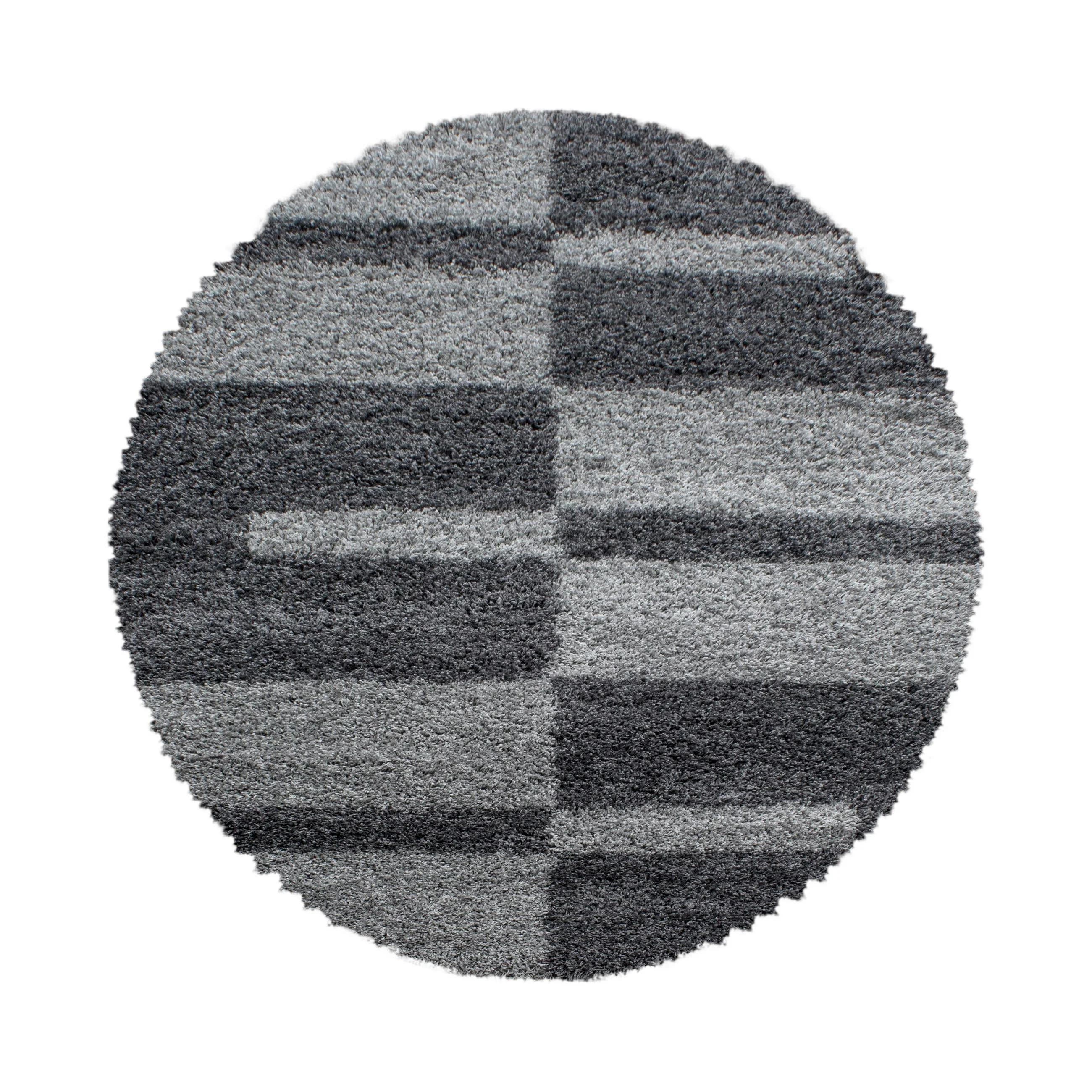 AYYILDIZ TEPPICHE Gala Shaggy 2505 Hochflor-Teppich Grau Rund - Bild 1