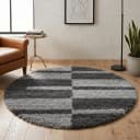 AYYILDIZ TEPPICHE Gala Shaggy 2505 Hochflor-Teppich Grau Rund Bild 2