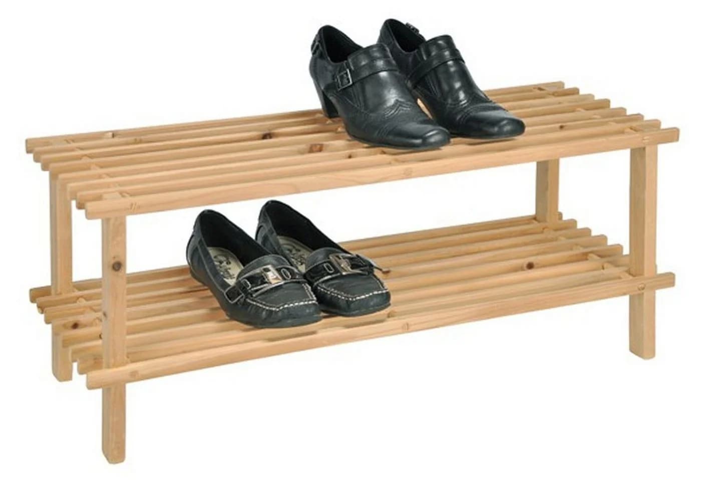 Gravidus Schuhregal aus Holz mit 2 Böden