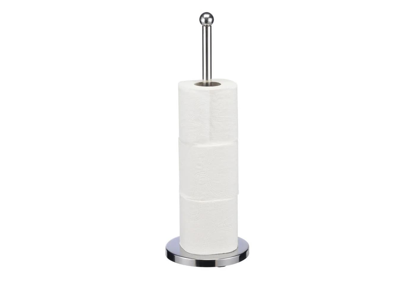 Gravidus Toiletten-Ersatzrollenhalter Edelstahl WC Ständer Silber