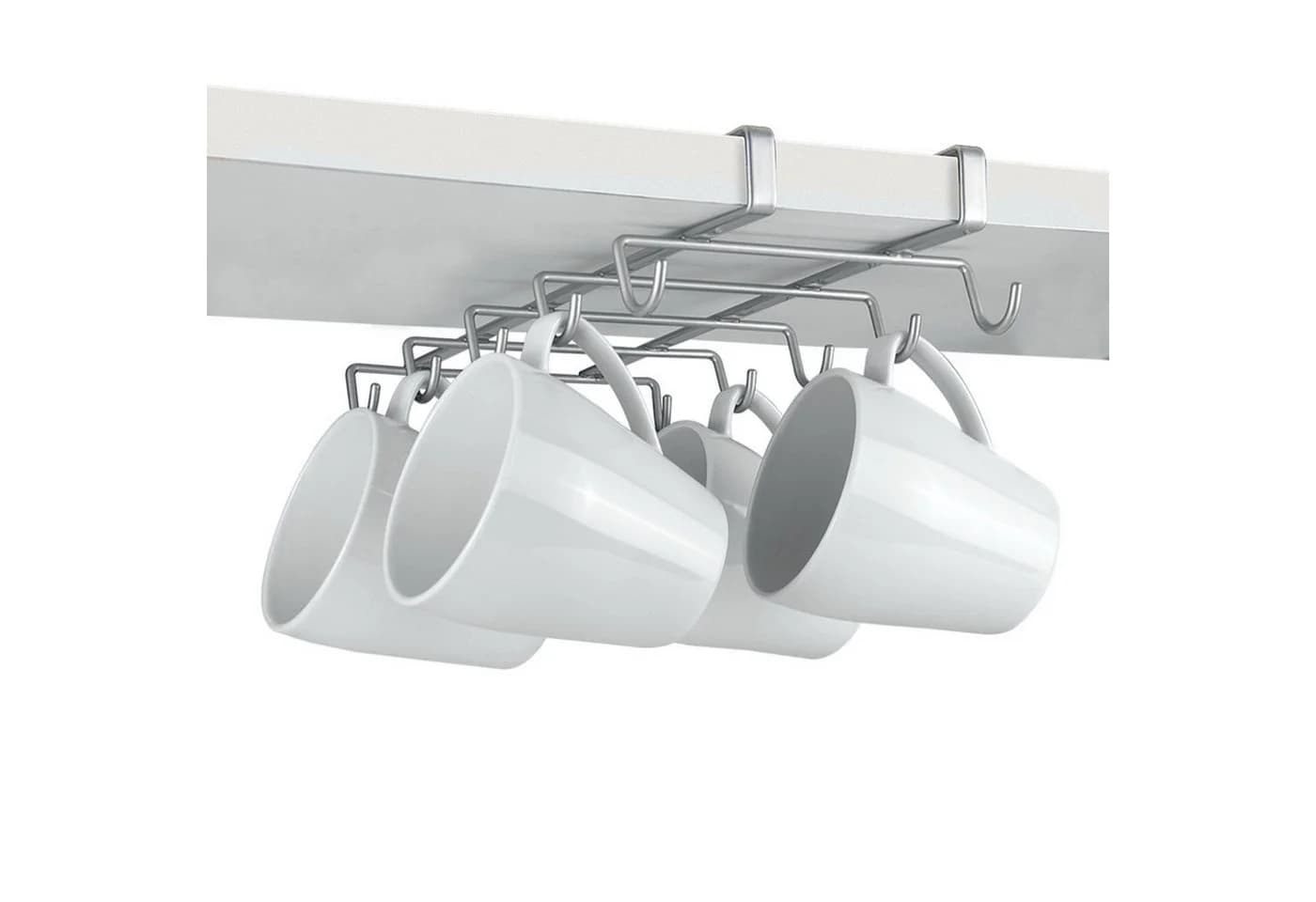Gravidus Tassenhalter Silber 10 Haken Unterbau