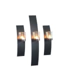 Gravidus Wandkerzenhalter 3er Set Schwarz Metall Glas Bild 1