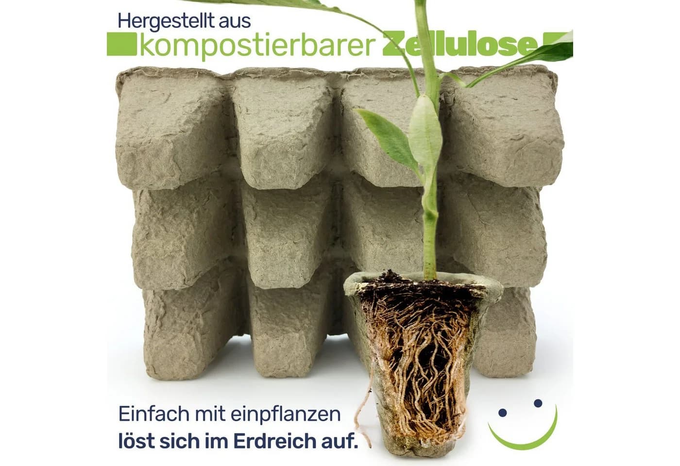 Gravidus Anzuchttopf 48 St - Kompostierbare Saattöpfe - Bild 3