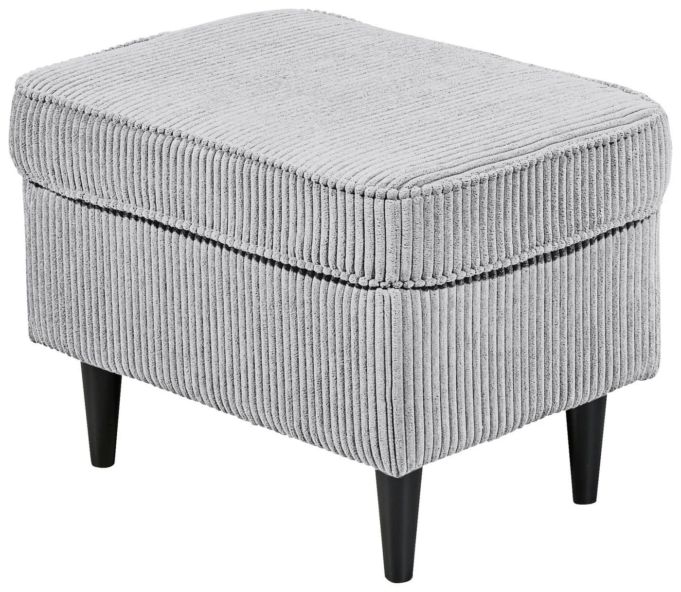 ED EXCITING DESIGN Hocker Oskar Hellgrau mit Massivholzfüßen - Bild 2