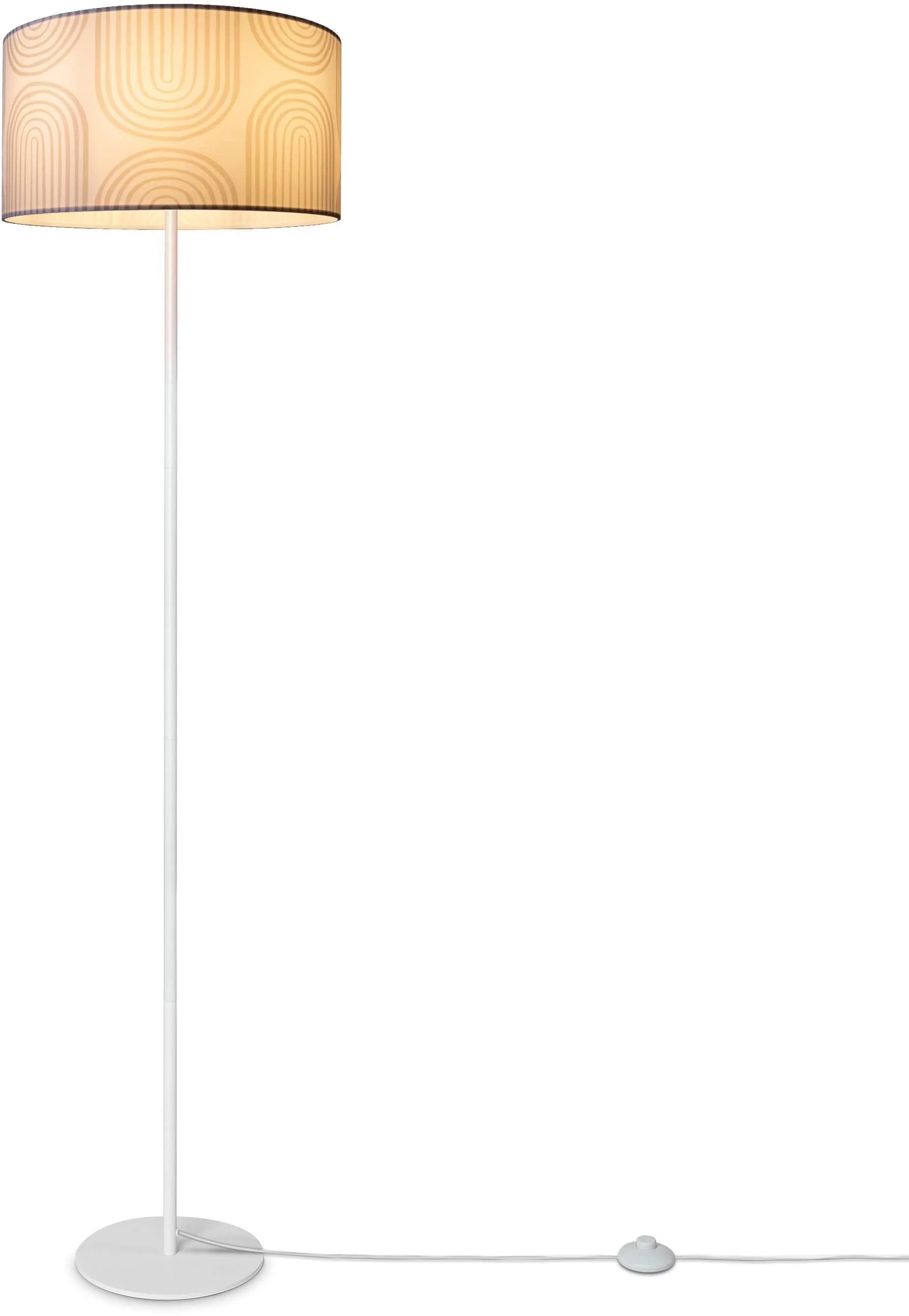 PACO HOME Stehlampe Luca Pillar Weiß Modern Retro