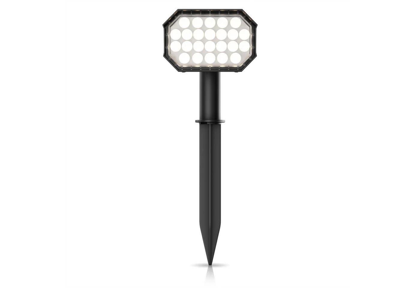 Brandson LED Gartenstrahler Solar Erdspießleuchte Schwarz IP65 - Bild 2