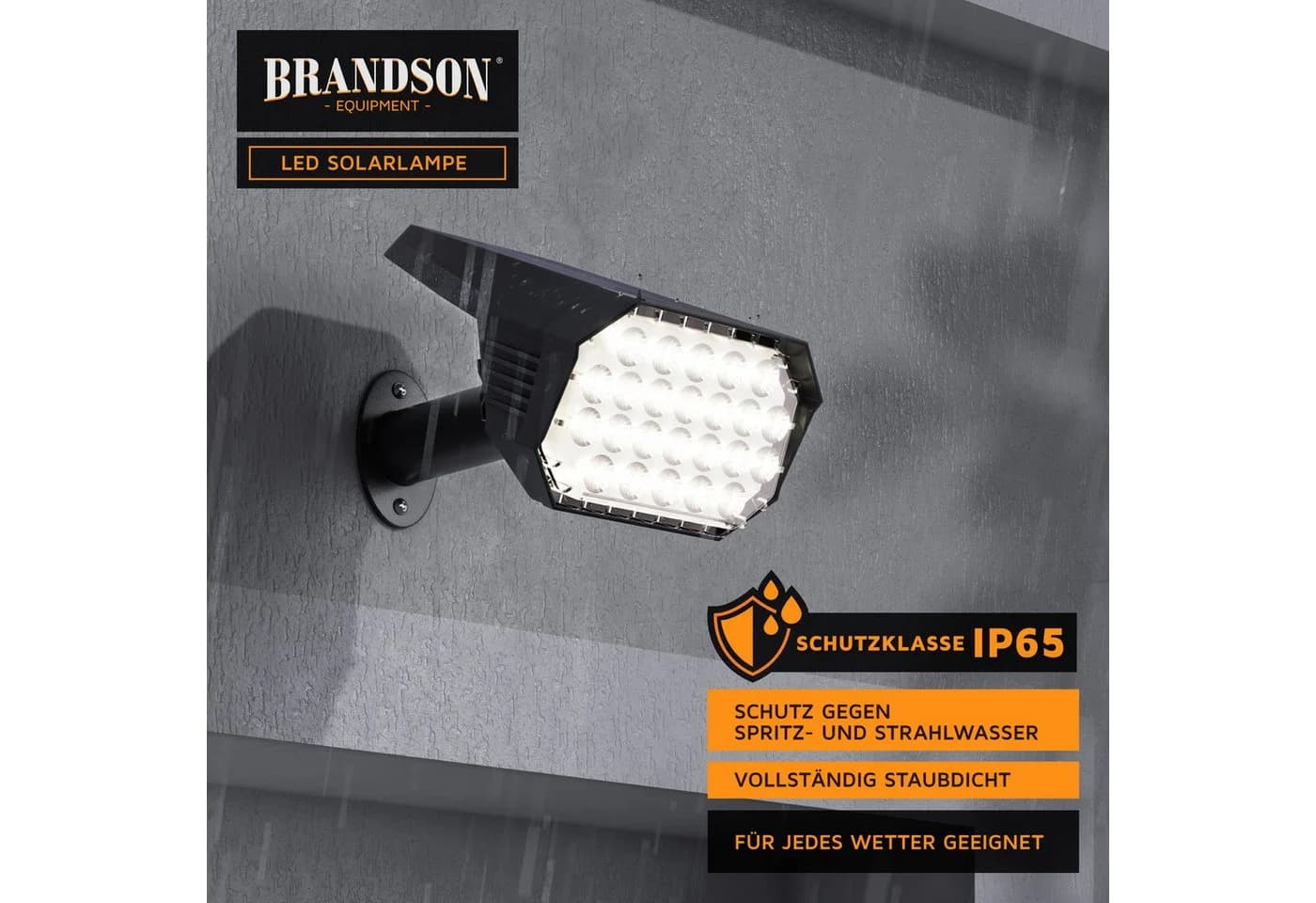 Brandson LED Gartenstrahler Solarleuchte Schwarz 80 Lumen - Bild 4