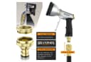 Brandson Flexschlauch 22,5 m Set mit Brause & Verteiler Schwarz/Orange Bild 5
