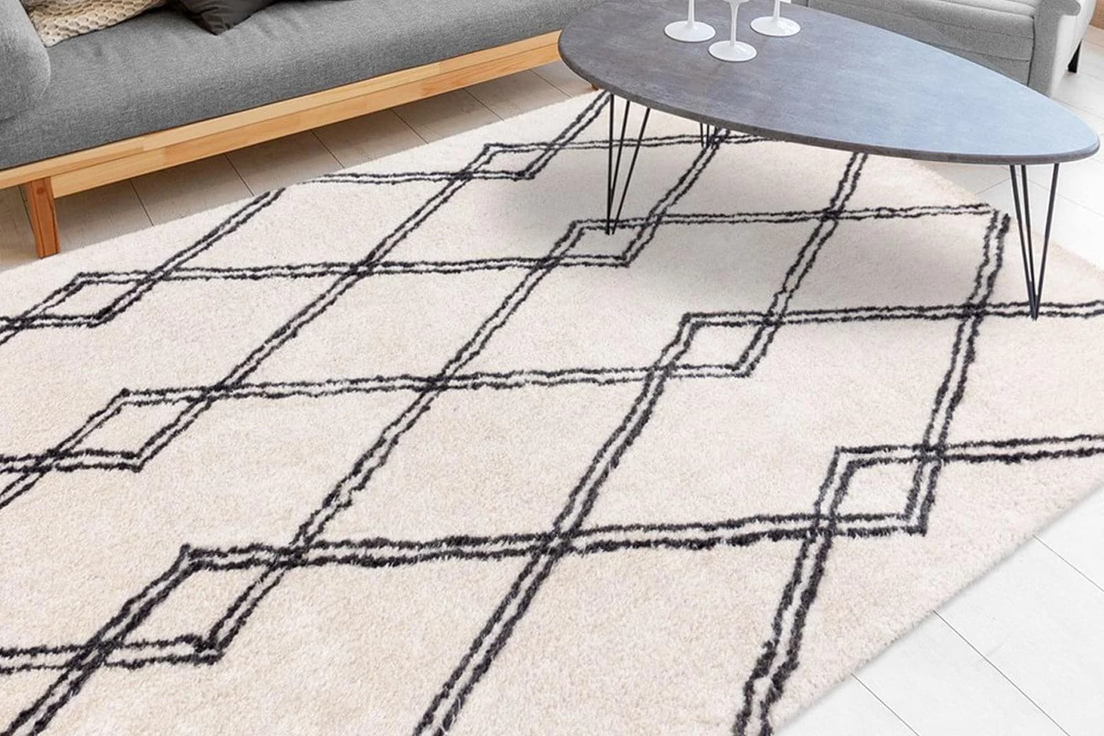 ME GUSTA Orlando 125 Teppich Beige Polyester Hochflor Retro