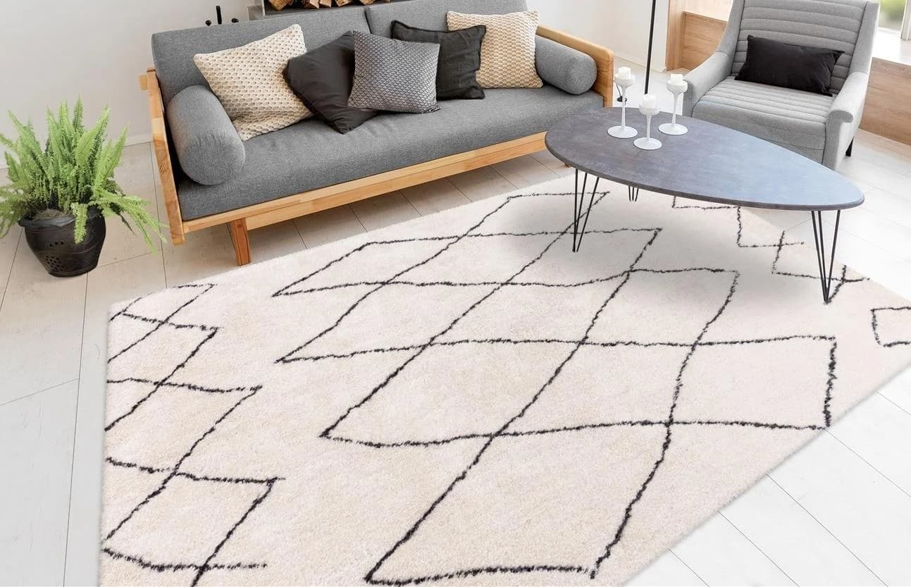 ME GUSTA Orlando 425 Teppich Beige Hochflor Retro