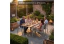 KHG Ausziehbare Gartentisch Eukalyptus Aluminium Grau Bild 3