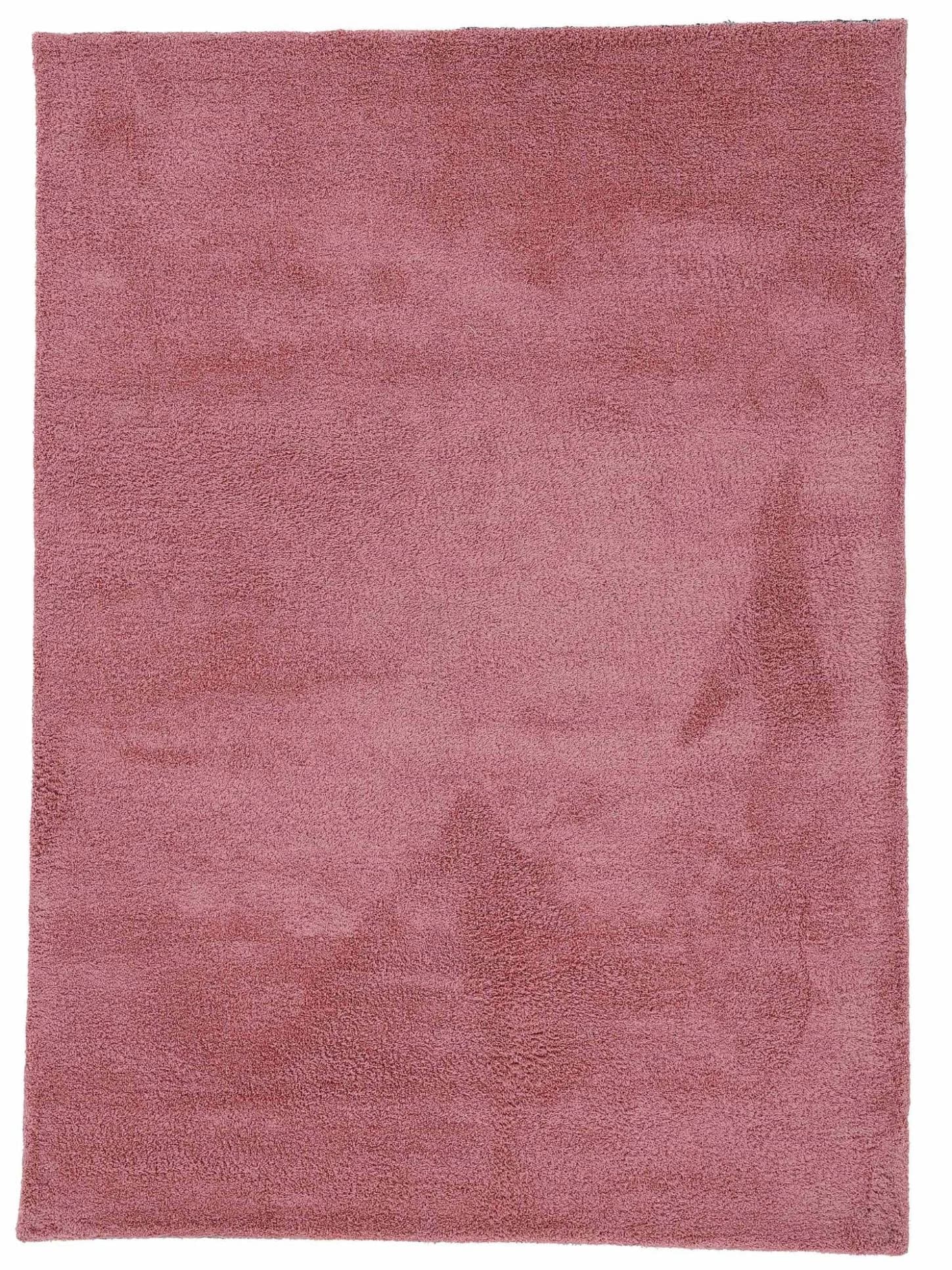 Carpetfine Silky Hochflor-Teppich Rosa Shaggy Uni