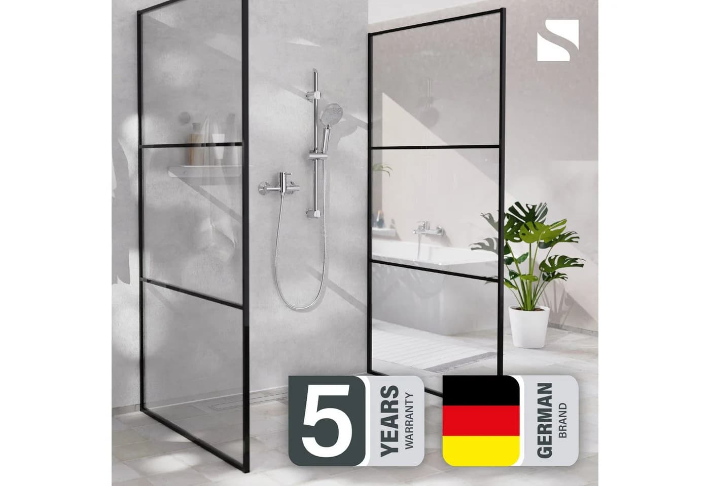 SCHÜTTE SAMANA Duschsystem Chrom Stangenbrauseset