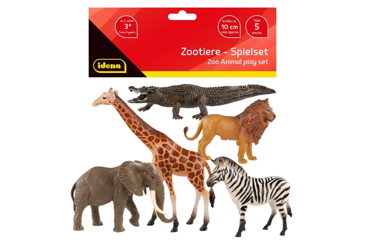 Idena Tierfigur Set Zootiere 10cm 5 Stück - Bild 2
