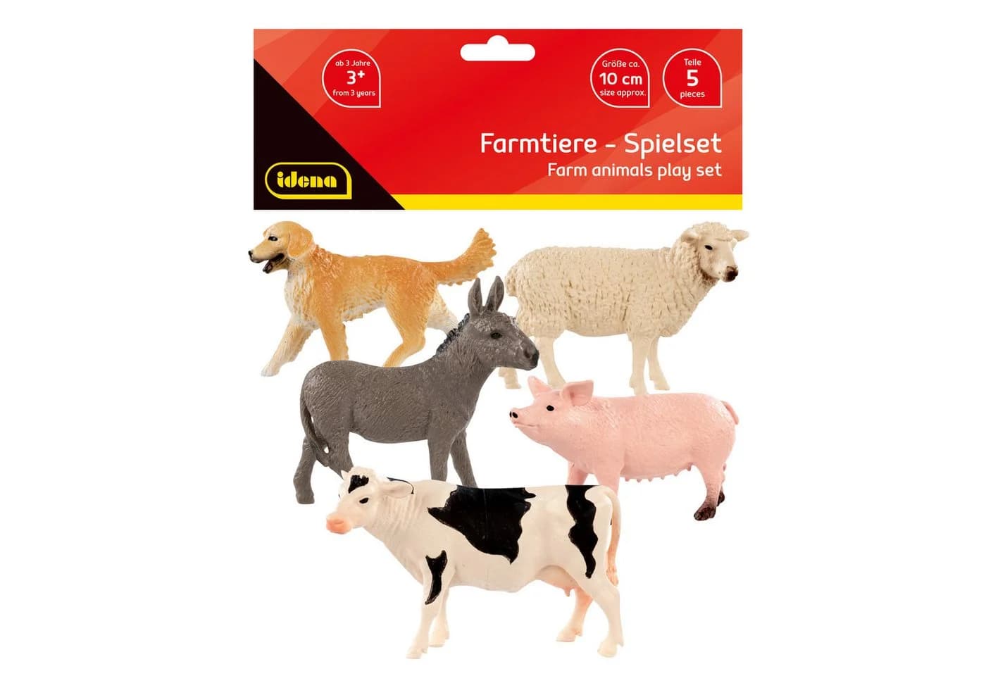 Idena Tierfigur Set Farmtiere 10cm 5 Stück - Bild 2