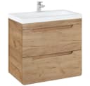 Lomadox Waschtisch LUTON-56-CRAFT mit Keramikbecken Wotaneiche Bild 3