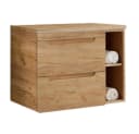 Lomadox Waschbeckenschrank LUTON-56-CRAFT 81 cm Wotan Eiche Nb. Bild 1