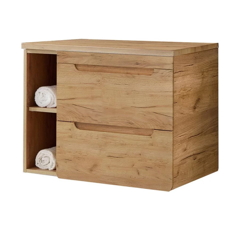 Lomadox Waschbeckenschrank LUTON-56-CRAFT 81 cm Wotan Eiche Nb. - Bild 2