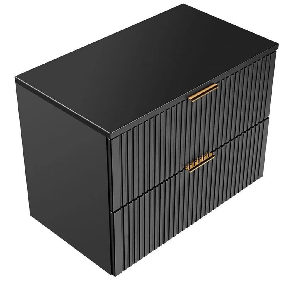 Lomadox Waschtischplatte ADELAIDE-56-BLACK 80cm Matt Schwarz - Bild 3