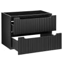 Lomadox NEWPORT-56-BLACK Waschtischunterschrank 80cm Schwarz Gerillte Front Bild 2