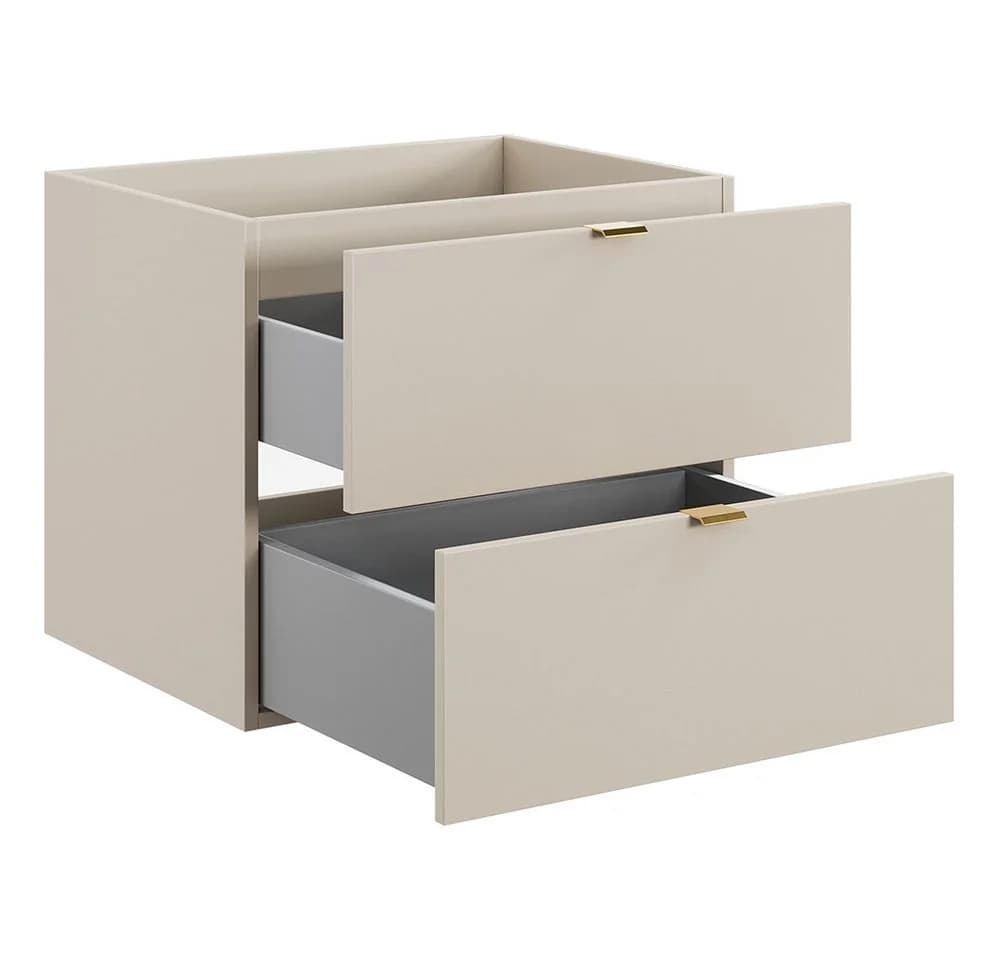 Lomadox Waschtischunterschrank DURANGO-56 Kaschmir 2 Schubladen Softclose - Bild 4