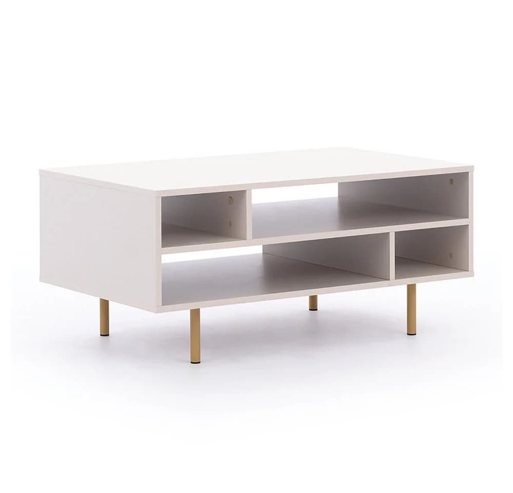 Lomadox Wohnzimmer-Set NADOR-132 4-teilig Kaschmir Gold Metallgriffe