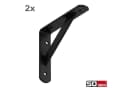 SO-TECH® Wandregalhalter Regalkonsolen mit Querstrebe zur Stabilisierung, 2-tlg., Schwarz Bild 1