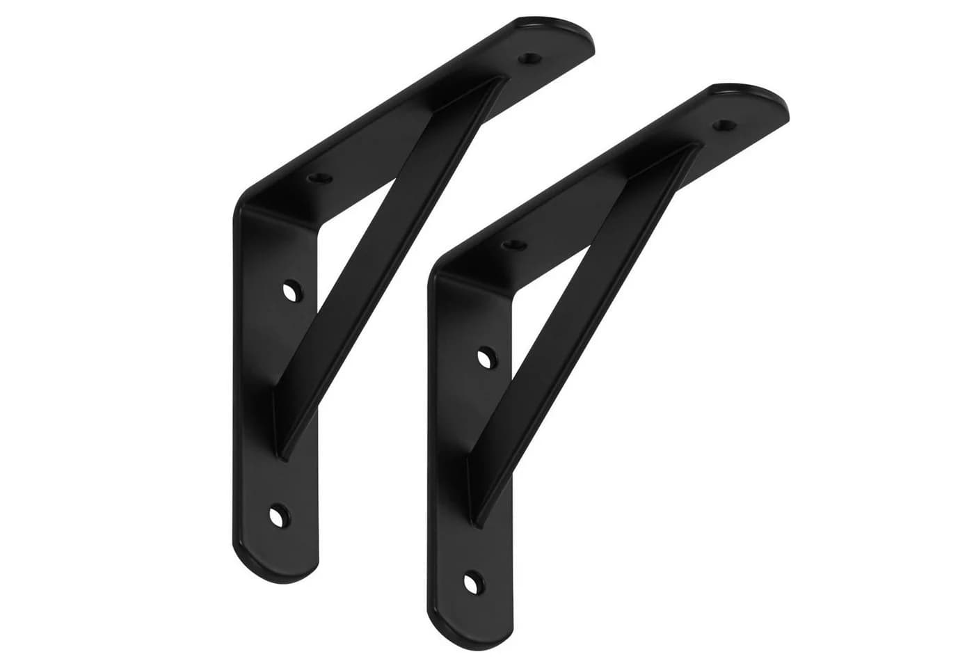 SO-TECH® Wandregalhalter Regalkonsolen mit Querstrebe zur Stabilisierung, 2-tlg., Schwarz - Bild 2