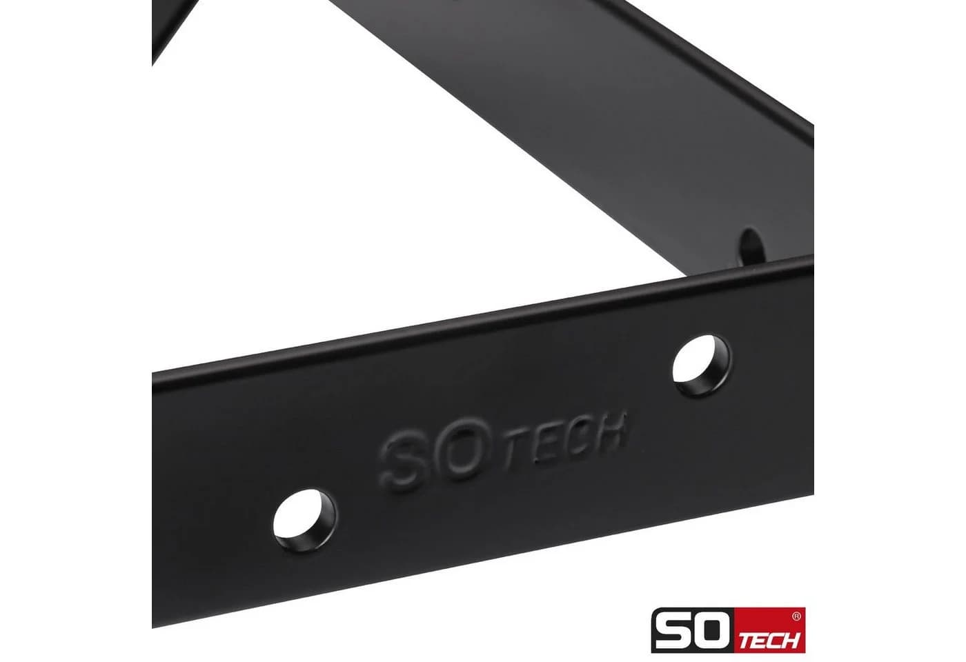 SO-TECH® Wandregalhalter Regalkonsolen mit Querstrebe zur Stabilisierung, 2-tlg., Schwarz - Bild 4