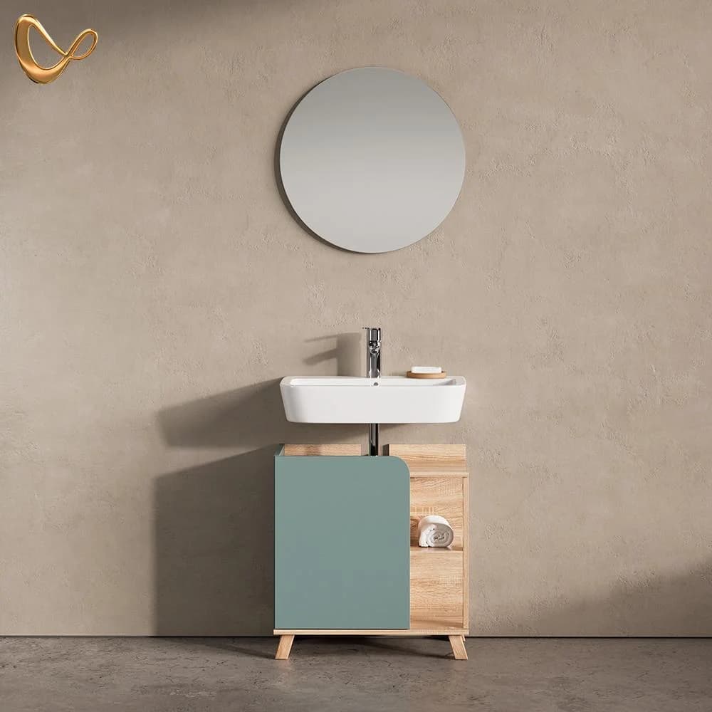 BADMÖBEL-SET Marano 2-teilig Blau-Grau