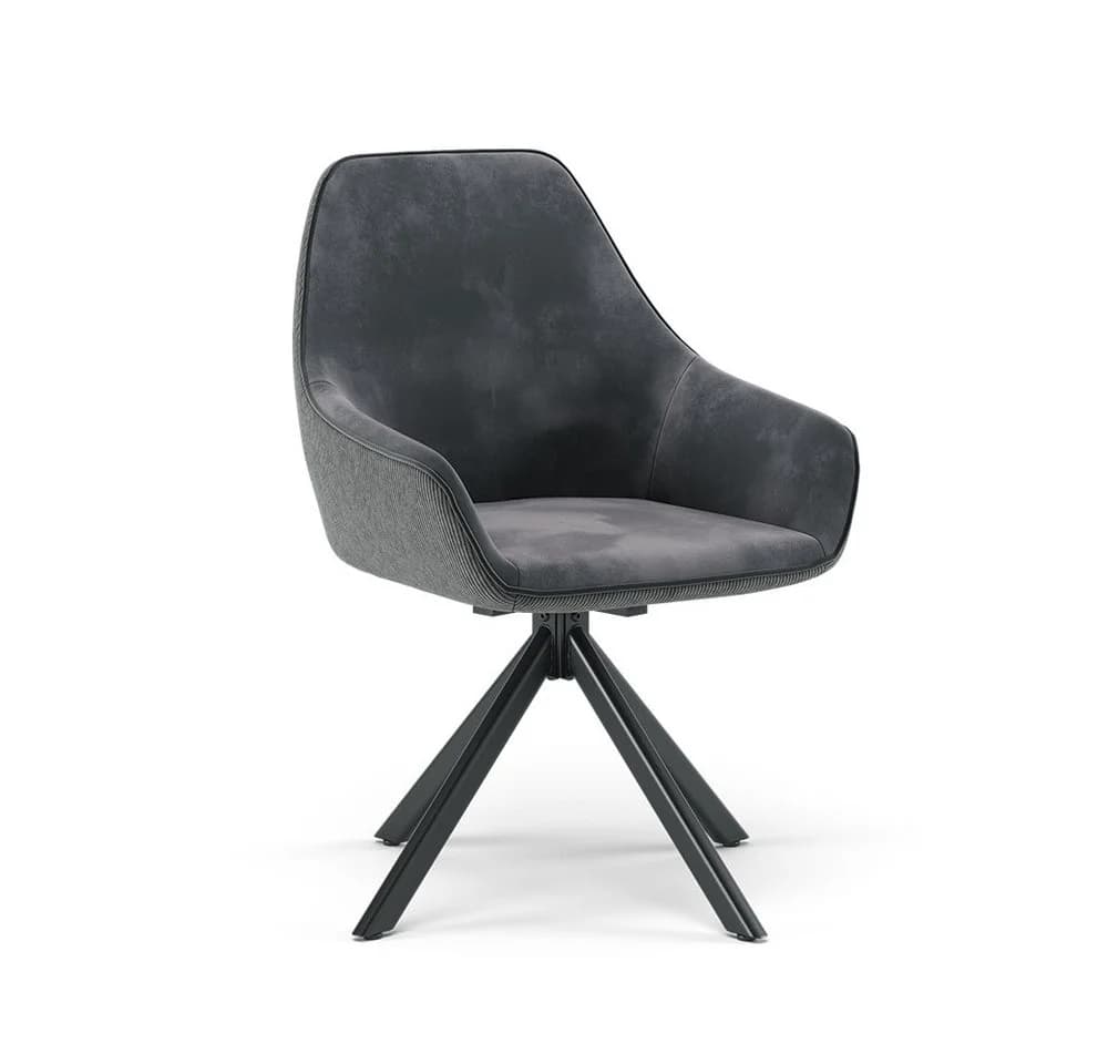 Vicco Esszimmerstuhl Eleganza Anthrazit Moderner Loungesessel