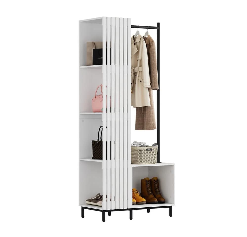 Vicco Garderobe Zinto Weiß 5 Ablagefächer - Bild 5