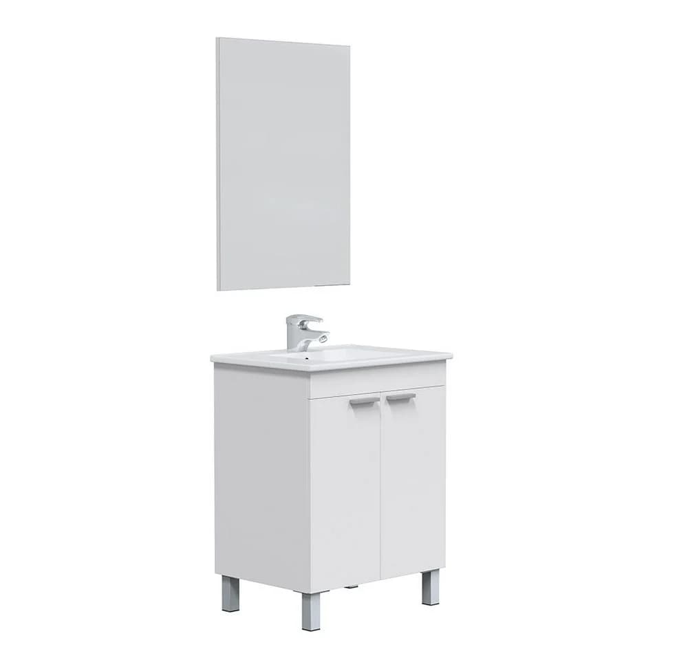 freiraum LC1-60 Waschbeckenunterschrank Weiß Glänzend - Bild 2