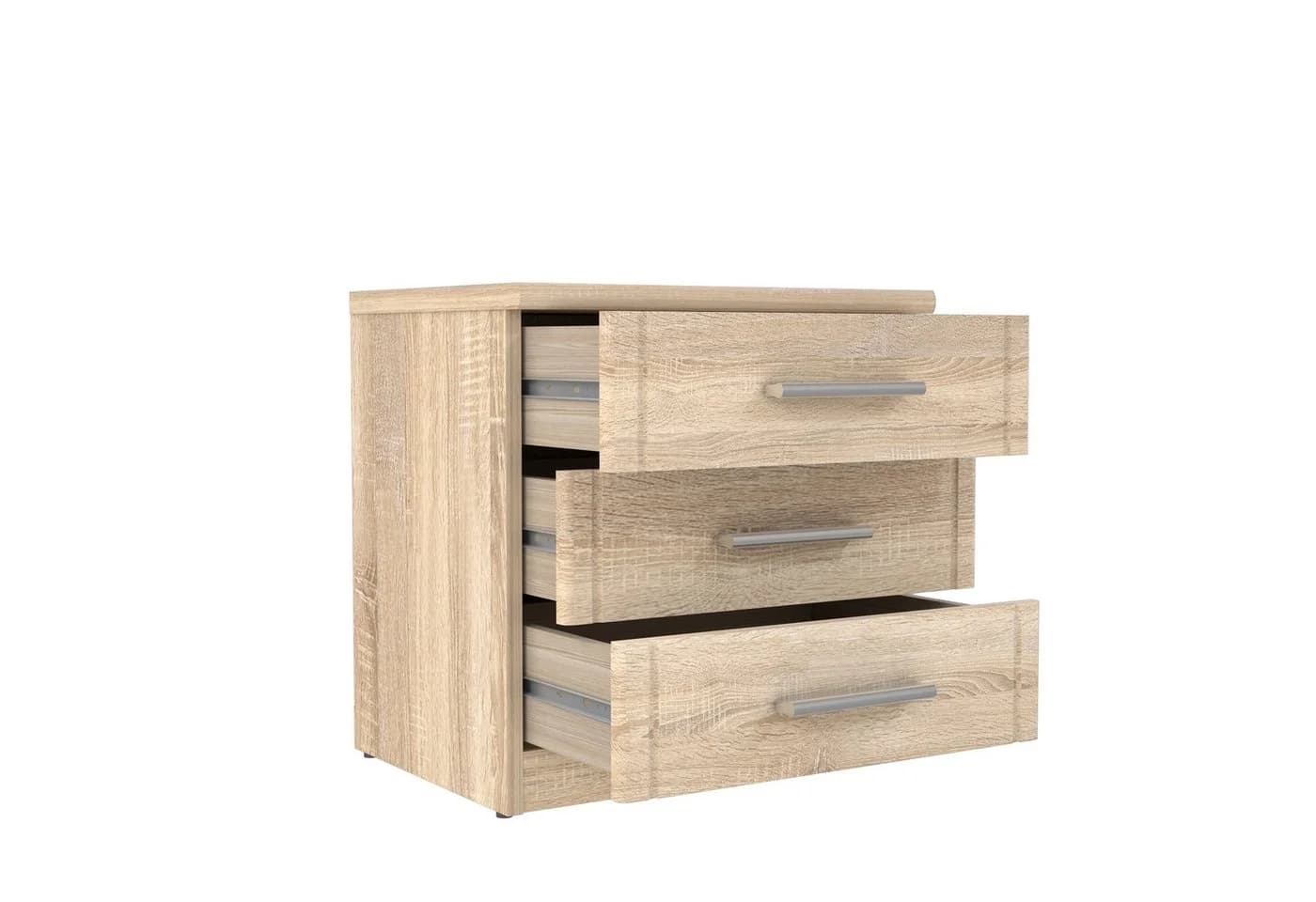 freiraum Nachtkommode GLORIA Sonoma Eiche 3 Schubladen - Bild 5