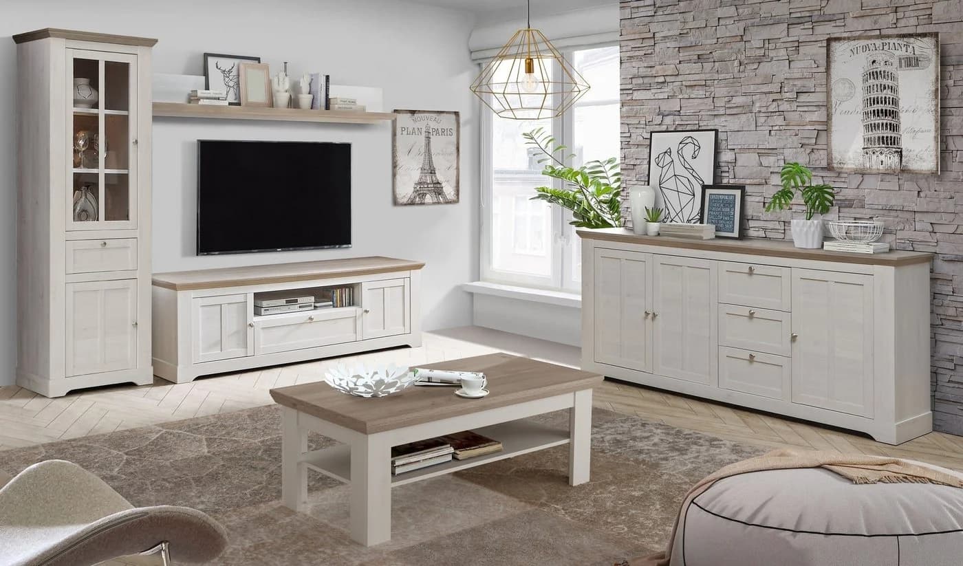 freiraum Sideboard ILOPPA 3 Türen 3 Schübe Schnee Eiche Dekor - Bild 4