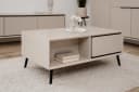 freiraum Couchtisch Arona 2 Schubladen Sand Schwarz Bild 3