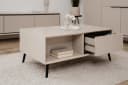 freiraum Couchtisch Arona 2 Schubladen Sand Schwarz Bild 4