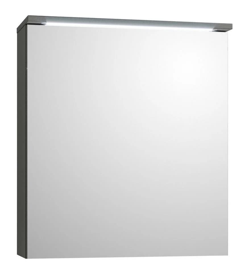 PREISBRECHER Badezimmerspiegelschrank Two LED mit Steckdose titan-grau/weiß - Bild 2
