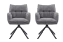 freiraum Armlehnstuhl Marilla 2er-Set Graphit Drehfunktion Federkern Bild 2