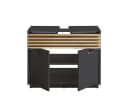 PREISBRECHER Waschbeckenunterschrank Liguria Anthrazit Eiche Dekor Bild 5
