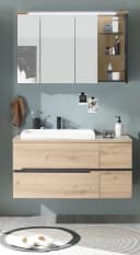 PREISBRECHER Badezimmer-Set Memphis Grau/Artisan Eiche Bild 2