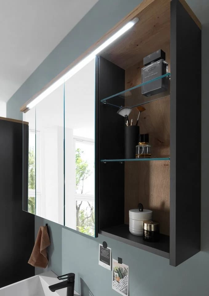 PREISBRECHER Badezimmer-Set Memphis Grau/Artisan Eiche - Bild 5